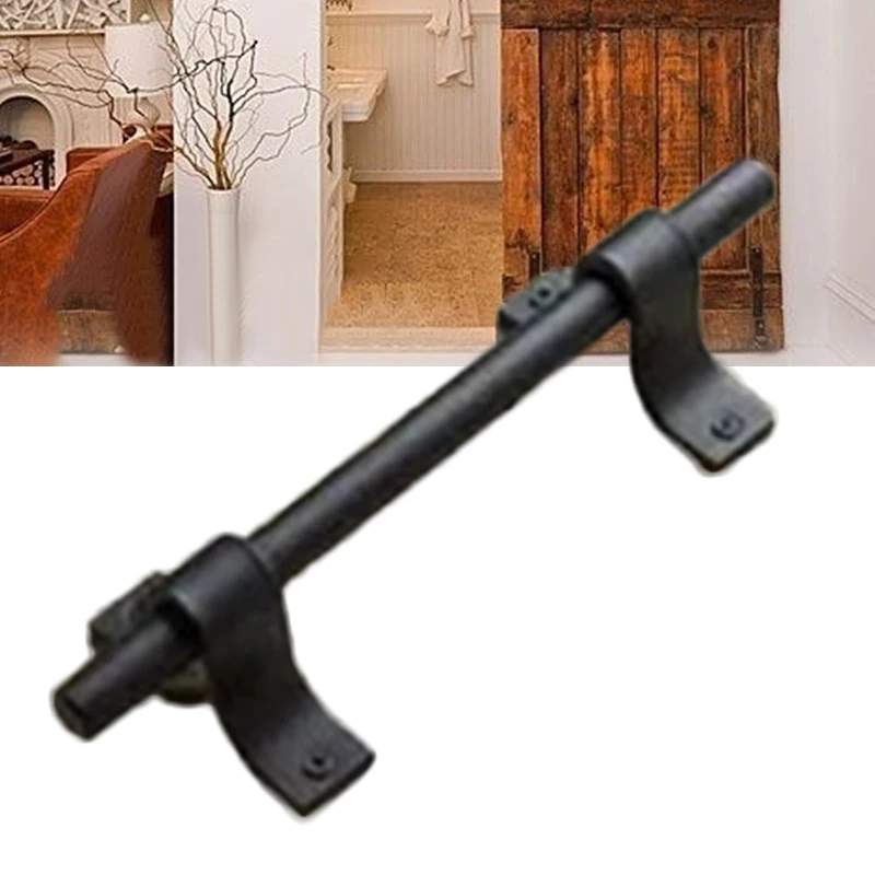 Ручка дверных ворот из черной углеродистой стали 1 шт. Тяговая ручка для
