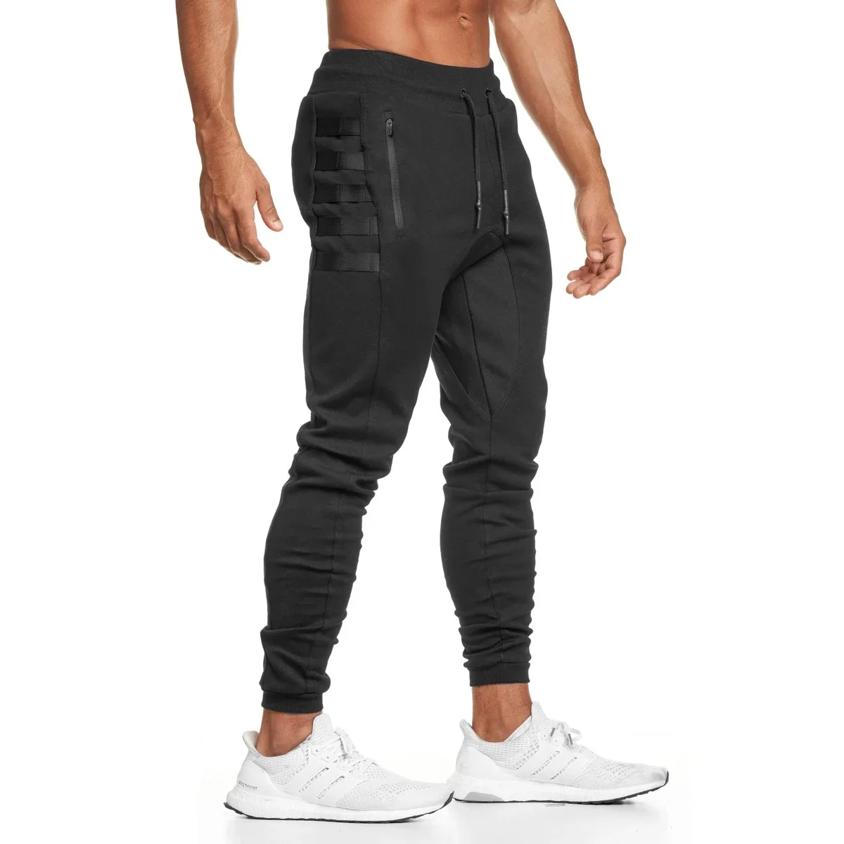 

2020 new muscle fitness brother trend outdoor sports running feet pants men's casual training pants