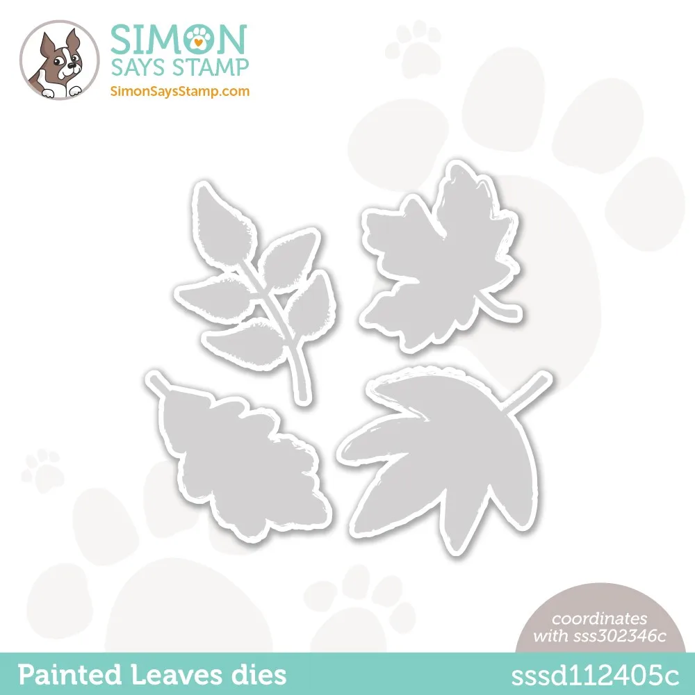 

Painted leaf wafer mold new metal cutting mold scrapbook diary decoration template embossing template DIY greeting card 2021