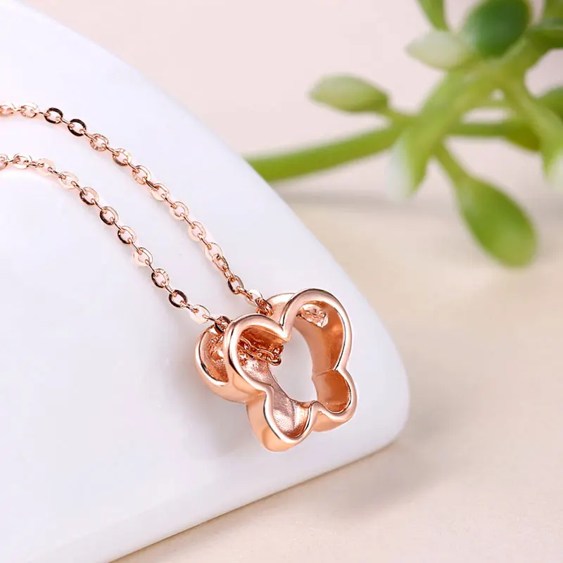 Трендовая подвеска в виде бабочки 18 К чистый настоящий однотонный кулон из