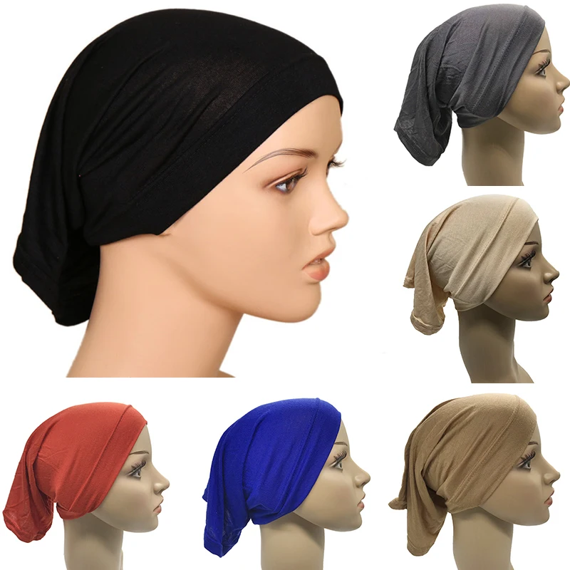 

Мягкая Модальная внутренняя искусственная мусульманская стандартная шапочка, мусульманская шапочка под платок, женская головная повязка, ...