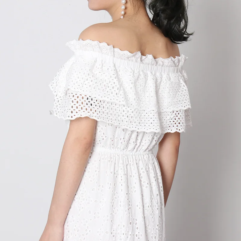 

Dresses Top Quality White Slash Neck Fashion Women Ngiht Club Celebrity Party Dress Long Sexy Dresses