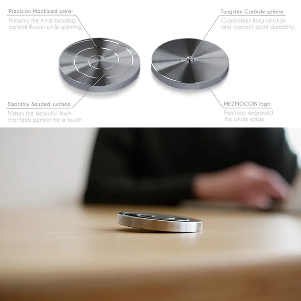 Настольная металлическая переносная монета гироскоп снимает стресс релиз