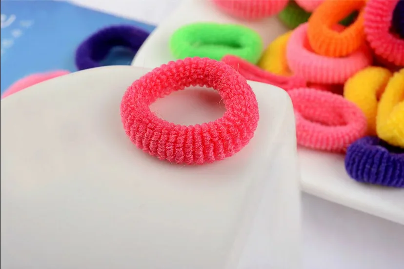 100 шт./лот Разноцветные Одноразовые резинки для волос детей милые аксессуары
