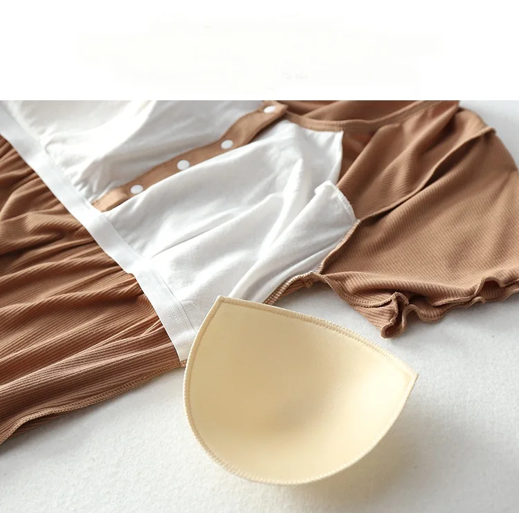 Полосатая хлопковая ночная рубашка для кормления 2018 летние платья беременных