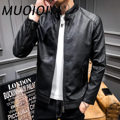 

Genuine PU Leather Jacket Men Fashion Autumn Leather Coat 2022 Streetwear Moto Jaqueta De Couro Slim Fit Jakcets LW1325