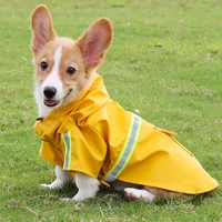 medium large dog waterproof raincoats pet dog outdoor reflective raincoat border collie rain coat cloak breathable puppy clothes