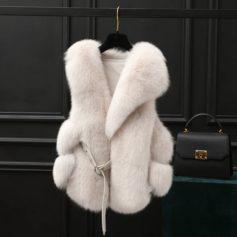 

New Winter Coat Women Fashion Import Overcoat Whole reel Fox Fur Vest High-Grade Fur Coat Women Coat lowest price
