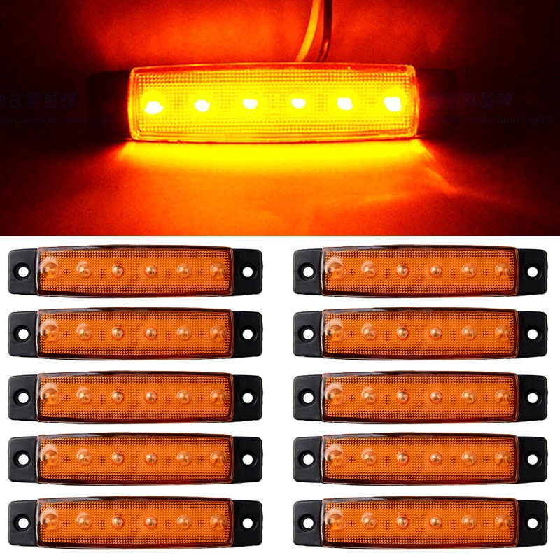 

Truck lights 12V 24V LED marker light 6SMD Car Bus Truck Lorry Side Marker Indicator Trailer Lights camion truck accessories