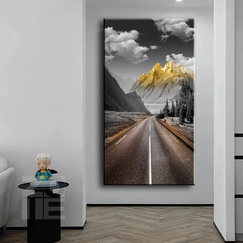 Абстрактный пейзаж пространства геометрии холст живопись стены искусства постеры печати картин для гостиной дом Cuadros декор на.