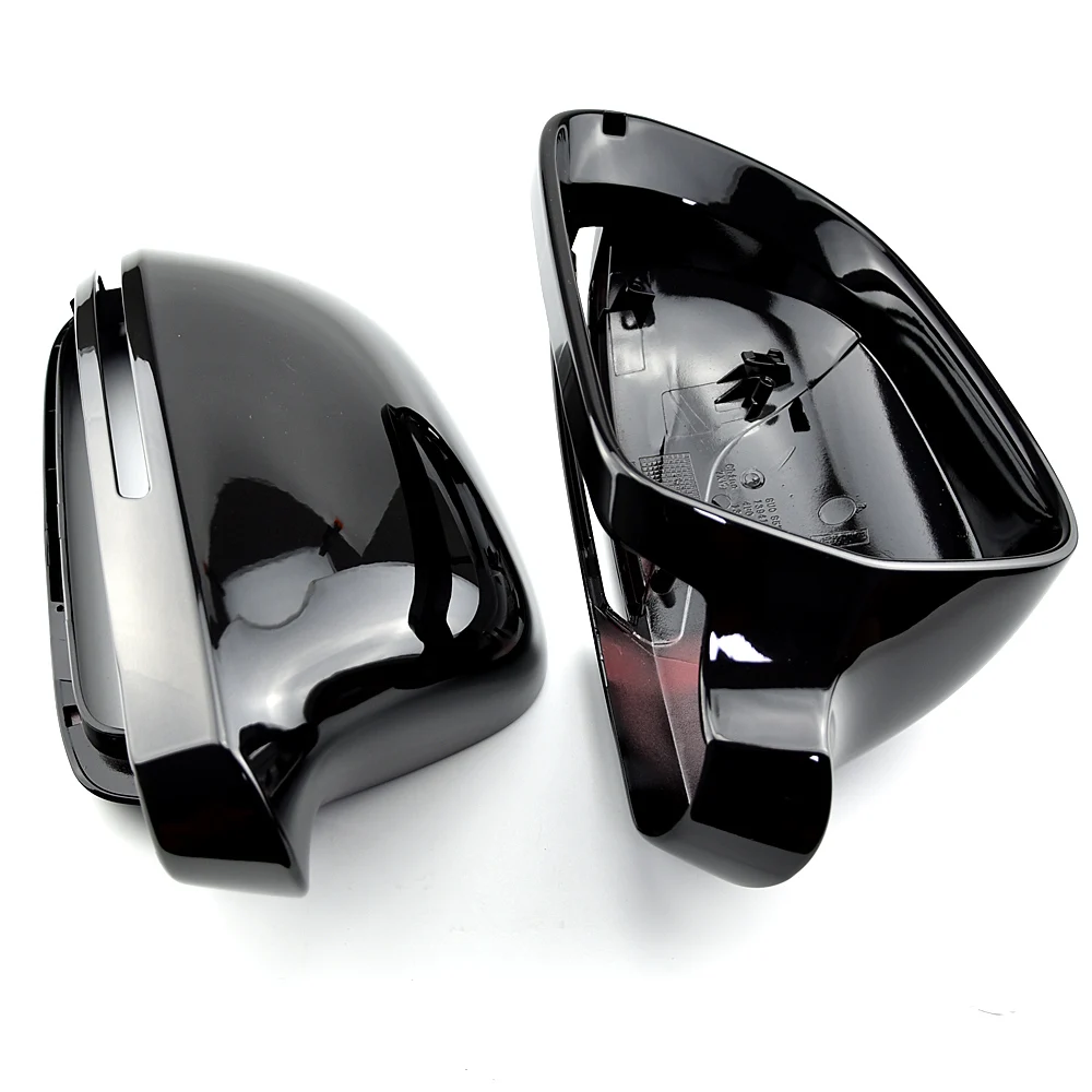 

ABS Carbon fiber style add-on type car side door mirrors cover auto rearview mirror capS for Audi A4 A5 B8 A3 8P A6 C6 Q3