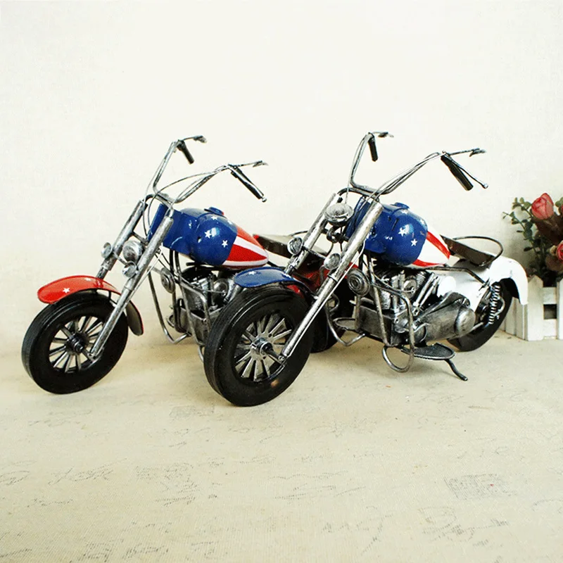 Винтажная американская Миниатюрная модель мотоцикла в стиле ретро