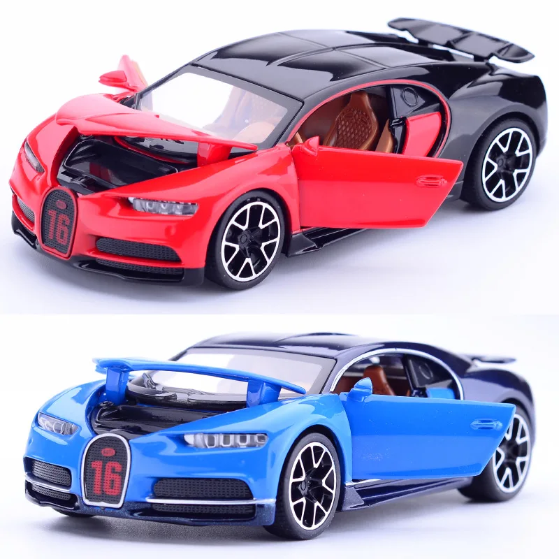 1:32 литая металлическая модель автомобиля Chiron черная красная синяя спортивная