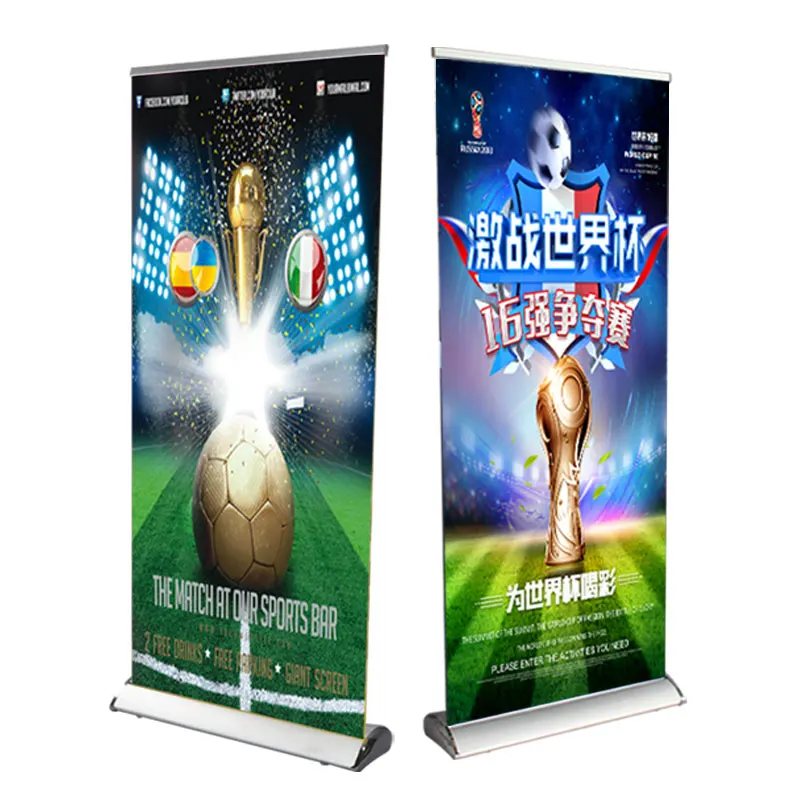 Роскошная Выдвижная реклама Премиум рулонная стойка для баннеров с графикой |