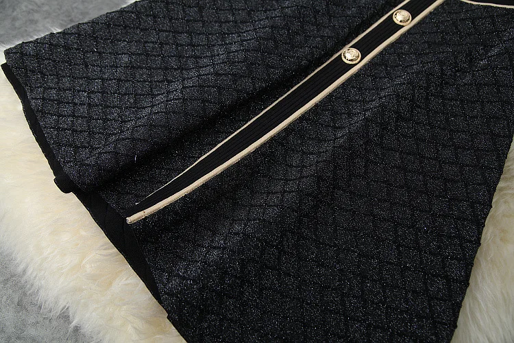 

European and American women's wear 2020 winter new style Long-sleeved round collar Fashionable button knit dresses