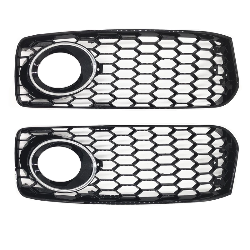 

1 Pair Honeycomb Fog Light Grille Cover Car Fog Lamp Cover Mesh Hex Front Grille Grill For Audi A5 S-Line/S5 B8 RS5 2008-2012