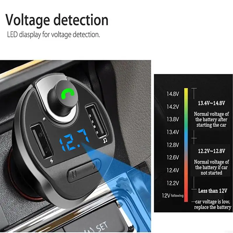 Bluetooth Car Kit FM Transmitter Wireless Radio Hands-free Adapter USB Charger Handsfree r60 | Электроника