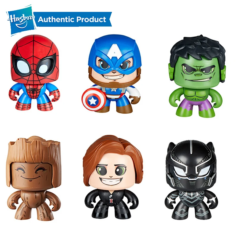 Hasbro Мстители Marvel Mighty Muggs Капитан Америка Человек-паук Халк Грут 3 мимики Коллекционная фигурка игрушка подарок