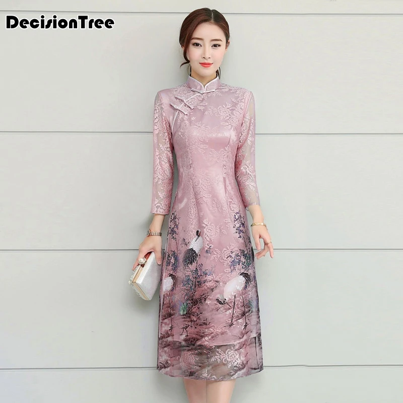 vietnam aodai chinese traditional dress red long chinese cheongsam dress robe vietnamese ao dai