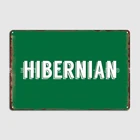 Металлический знак ФК Hibernian, дизайн клуба, бара, украшение гаража, оловянные плакаты