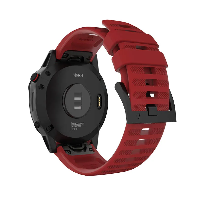 Быстросъемный спортивный силиконовый ремешок для Garmin Fenix 6 Pro на запястье 5/5 Plus