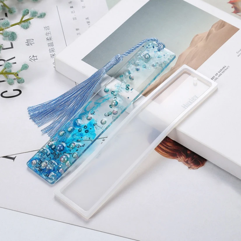 

Rectangular Bookmark Molds Silicone Transparent DIY Craft Making Jewelry Forms for Bookmark Epoxy Resin Mold Blank