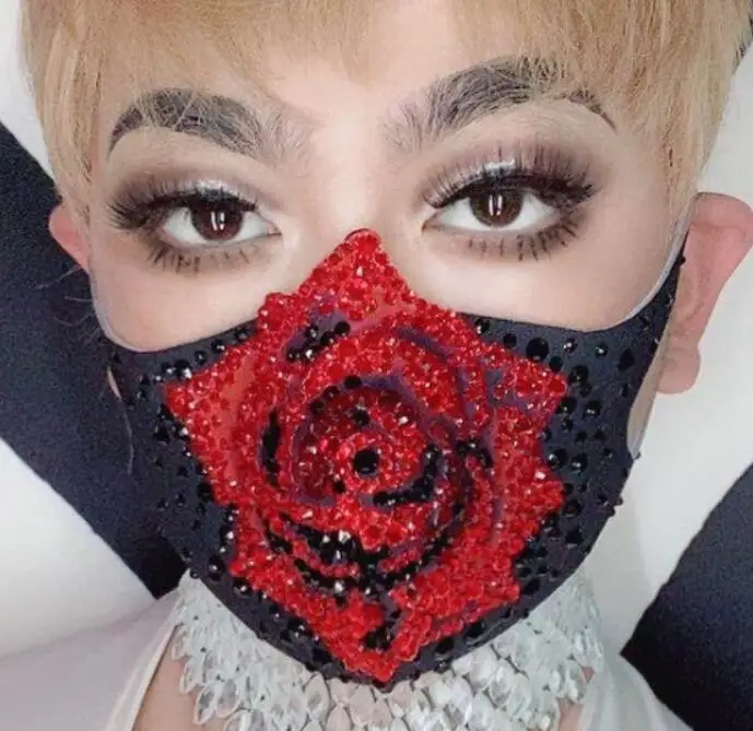 Модные перламутровые Стразы маска для мужчин и женщин аксессуары выступлений на