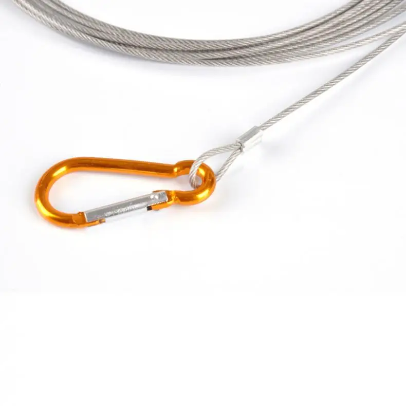 5 м рыболовные веревки из нержавеющей стали рыболовная Пряжка рыболовное