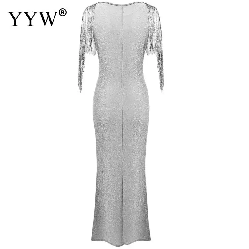 Женское блестящее платье русалки сексуальное ажурная сетка женское Макси