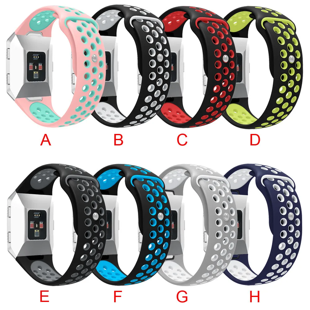 Apple Watch Band модный двухцветный спортивный силиконовый браслет ремешок для Fitbit Ionic длина ремешка 225 мм ремень для часов