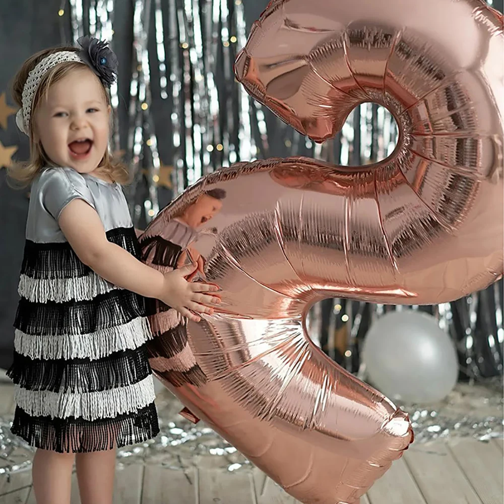 Фото 16/32/40Inch Rose Gold Silver Digital 0-9 Number Foil Balloon Baby Shower Happy Birthday Party Wedding Decoration Helium Globos | Ballons  Accessories (1005003332843496)