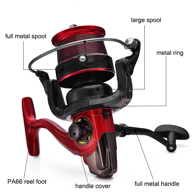 

Sea Fishing Spinning Reel 5500 6500 Large Metal Spool 13+1BB Saltwater casting reel Surfcasting Fishing Reel Distant Wheel