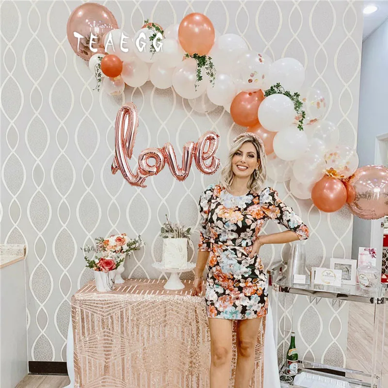 36 шт/партия Леди счастливый День рождения украшения шар из розового золота