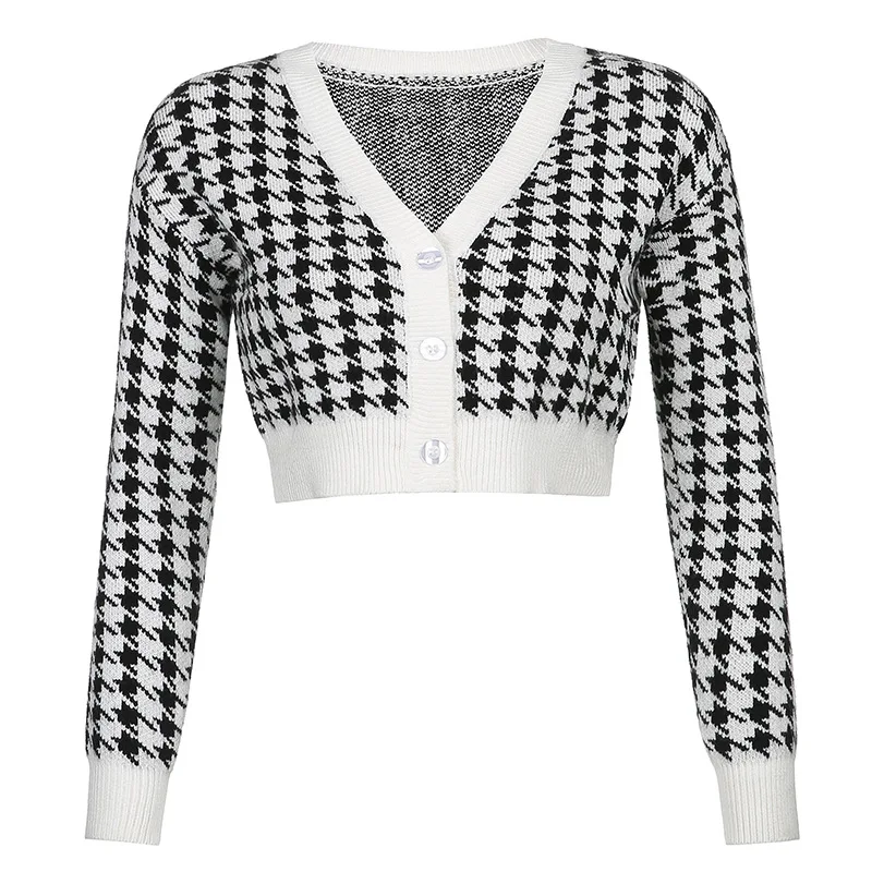 

2021 Houndstooth Women's Cardigan