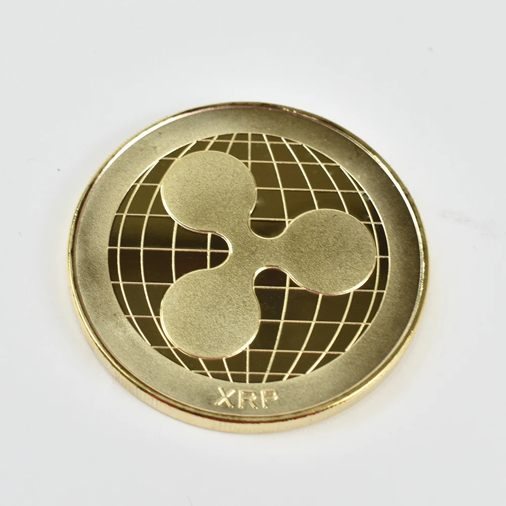 gole ripple coin 1 шт. позолоченная монета-Биткоин BTC бит физическая металлическая Коллекционная монета для подарка с пластиковым чехлом - Цвет: gole ripple coin