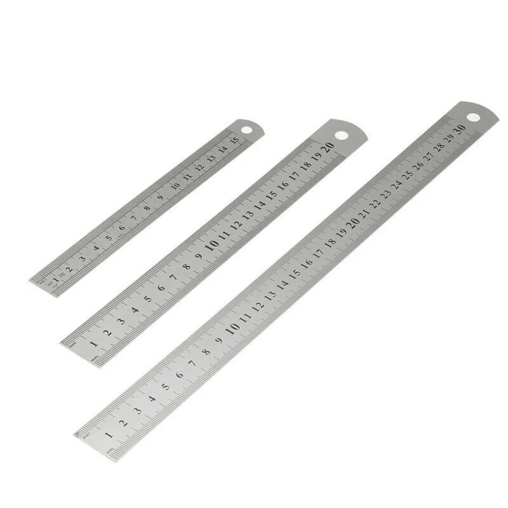 Sewing Foot 15-30cm Stainless Steel Metal Straight Ruler Tool Precision Double Sided Measuring | Инструменты
