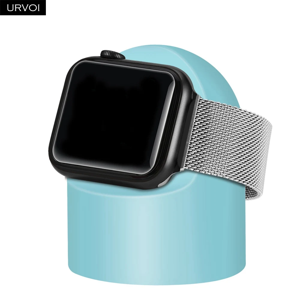 URVOI подставка для apple watch series 5 4 3 2 1 держатель watchOS 5 Подставка для ночного клуба силиконовая домашняя зарядная док-станция для классического дизайна