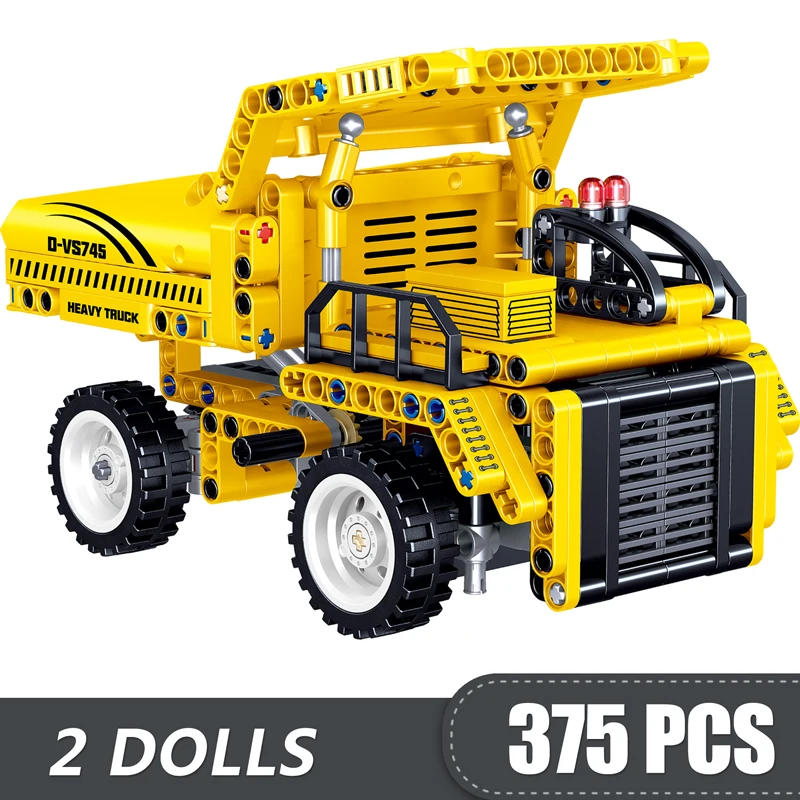 375 шт. строительные блоки город науки Технология самосвал грузовик инженерный