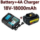 Аккумуляторная батарея Makita bl1860 18 в 2021 мАч, литий-ионный аккумулятор 18 в, bl1840 bl1850 bl1830 bl1860b LXT 18000 с зарядным устройством, новинка 400