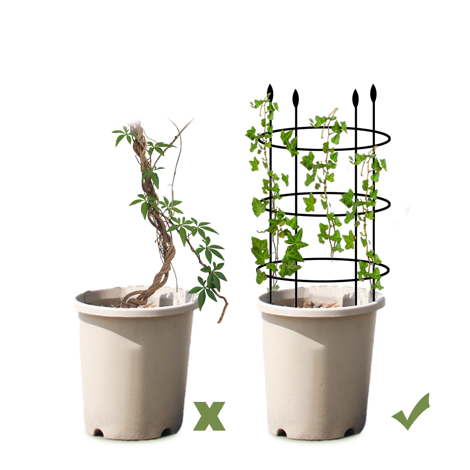 

Прочная клетка для поддержки растений для сада, аксессуары для цветов, решетчатая подставка для колец, креативная стойка для поддержки тома...