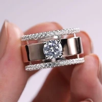 european and american female engagement three layer diamond ring jewelry