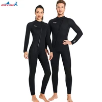 2022 3mm neoprene wetsuit men and women one piece long sleeve front slant zipper warm water sports snorkeling surfing wetsuit