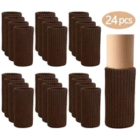 new 24 pcs furniture leg socks knitted furniture socks chair leg floor protectors for avoid scratches furniture pads set