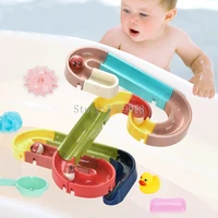 bath toys baby bathroom duck diy track bathtub kids play water games tool bathing shower wall suction set bath toy for children