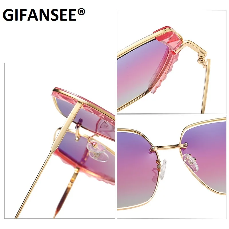 GIFANSEE женские поляризованние солнечные очки квадратной формы Элитный бренд