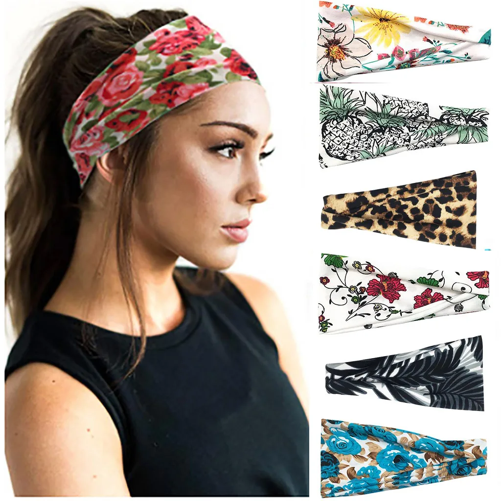 3 4 цвета повязка на голову модная впитывающая Пот 1 шт. лента для волос Хлопок