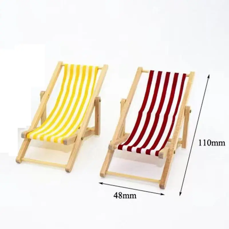 

Beach Chair For Dolls House Accessories And Furniture Dollhouse Miniature For Barbie Gifts For Girl Children' Game DIY Present