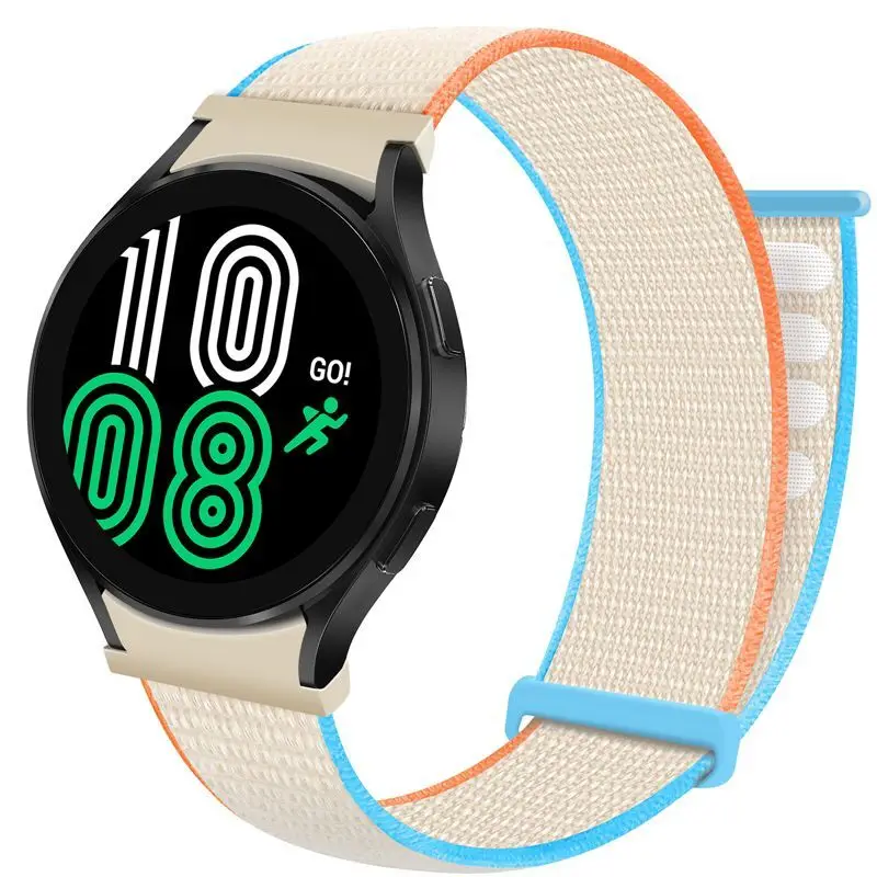 

No Gaps nylon Loop Strap for Samsung Galaxy Watch 4 Classic 46mm 42mm Watch4 44mm 40mm Wrist Band Curved End Bracelet