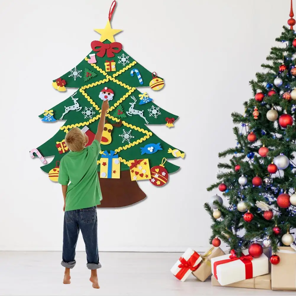 Детский фетр Рождественская елка игрушка &quotсделай сам&quot с 45 шт Украшение для