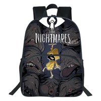 little nightmares school bags adventure game cosplay backpack boys girls cartoon casual bookbag teenagers rucksack